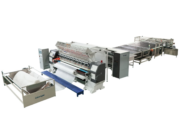 Multi-Needle Quilting Machine + 4-Side Tape Binding Machine Production Line