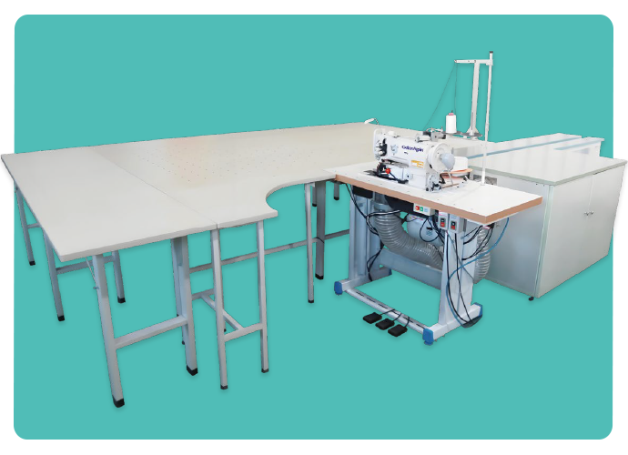 Quilts / Mattress Binding with Pulling Sewing Workstation