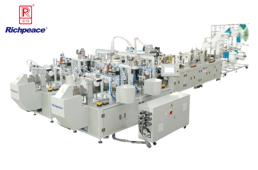 富怡折疊口罩一拖二全自動生產線（焊頭帶）